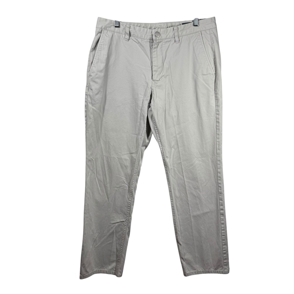 Bonobos Chino Pant Men 33X30 Khaki Straight Cotton Trouser Career Dressy Spring